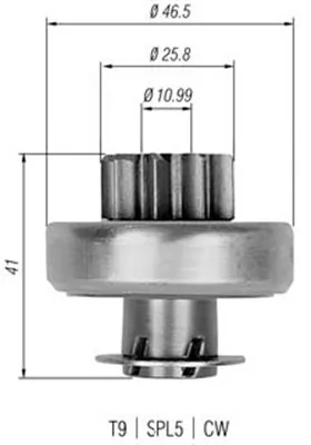 Produktbild von MAGNETI MARELLI 940113020324 Anlasser-Ritzel AMB0324