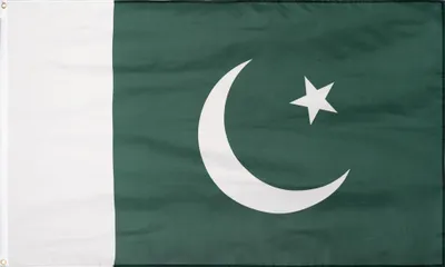 Produktbild von MUWO "Nations Together" | Pakistan Flagge | 150×90 cm | Verstärktes Besatzband | Doppelt gesäumte Ränder | MW-63