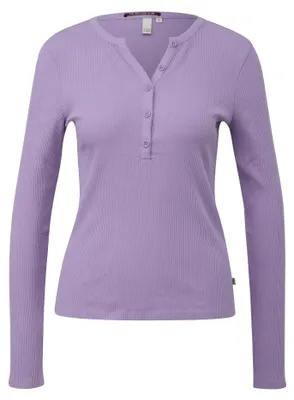 Produktbild von s.Oliver Longsleeve T-Shirt aus Rippstoff mit Knopfleiste, Slim Fit