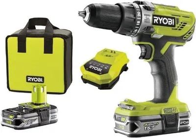 Produktbild von Ryobi R18PD3-215S 18 V Akku-Schlagbohrschrauber inkl. 2 x 1,5 Ah Akkus ONE