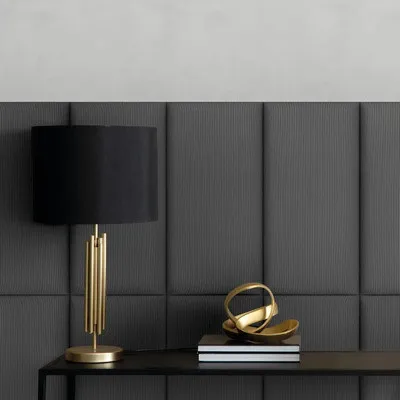Produktbild von Wandkissen Kordsamt dunkelgrau Textil-Optik 30 x 60 cm