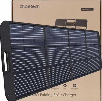 Obrázok produktu pre Choetech Solárna nabíjačka 200W Prenosný solárny panel Travel Black