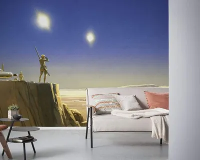 Immagine prodotto di Carta da parati Komar in tessuto non tessuto "Star Wars Classic RMQ Mos Eisley Edge" - dimensioni: 500 x 250 cm (larghezza x altezza), 10 pannelli