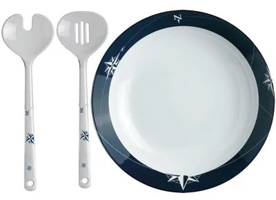 Image de Saladier, 25 cm rond avec couverts à salade - Northwind