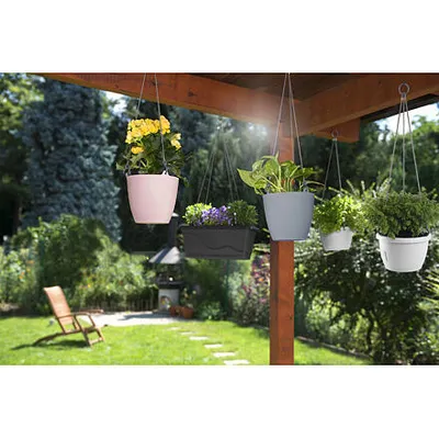 Zdjęcie produktu dla Doniczka wisząca Ariella biała średnica 18 cm