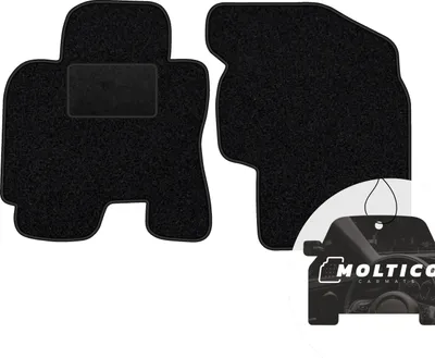 Produktbild von moto-MOLTICO Vorne Fußmatten Auto Velours Autoteppiche Schwarz Automatten Set 2-teilig passend für Toyota Rav 4 II 2003-2006