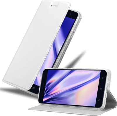 Produktbild von Cadorabo Handyhülle für Asus ZenFone 3 (5.5 Zoll) Schutz Hülle in Silber Cover Etui Book Case Booklet