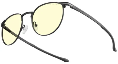 Produktbild von Gunnar Optiks Mateo, Uni, Oval, Klassisch, Schwarz, Titan, Bernstein