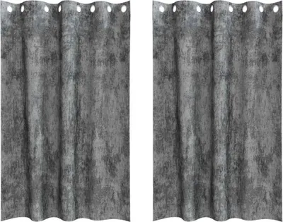 Produktbild von vidaXL Samtvorhänge mit Vorhängen 2 pcs Grau 175 x 140 cm Samt