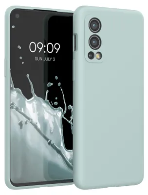Produktbild von kwmobile Handyhülle für OnePlus Nord 2 5G Hülle - Case Silikon - Kabelloses Laden - Schutzhülle Cover in Cool Mint