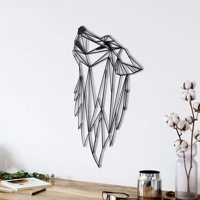 Produktbild von Wallity, Elegantes Wandaccessoire aus Metall, Schwarz, 55 x 90 cm | 100% Metall