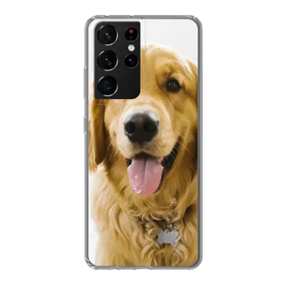 Produktbild von MuchoWow® Handyhülle Schutzhülle Hülle für Samsung Galaxy S21 Ultra Porträt eines superschönen Golden Retrievers Silikon Softcase Handy Hülle - Mobiltelefon