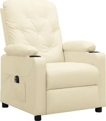 Produktbild von vidaXL Relaxsessel Elektrisch Creme Kunstleder
