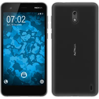 Produktbild von PhoneNatic Case kompatibel mit  Nokia 2 - Crystal Clear Silikon Hülle transparent Cover
