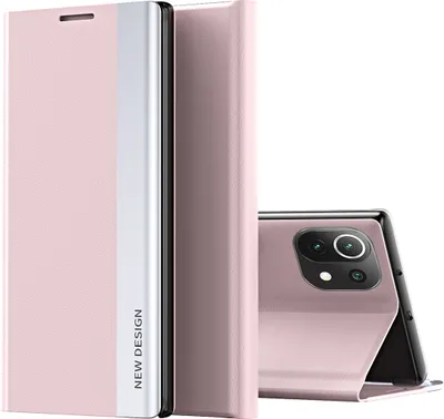 Immagine prodotto di Xiaomi Mi 11 Lite Case, LaimTop Finto cuoio Magnetic Flip Stand Case per Xiaomi Mi 11 Lite Rosa