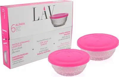 Produktbild von LAV Alinda Schüssel 6 tlg. Deckel Müslischüssel Schale Dessertschalen