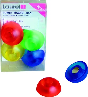 Produktbild von Magnet Maxi 30mm bis 1900g Kristallfarben sortiert VE=10x4 Stück
