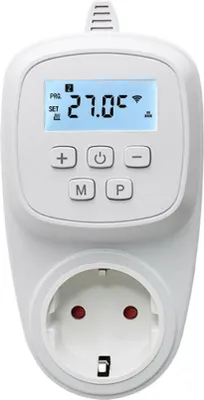Produktbild von Thermostatstecker - Weiß - Programmiert über 6-Tage-Zeitprogramm, 3600 Watt max
