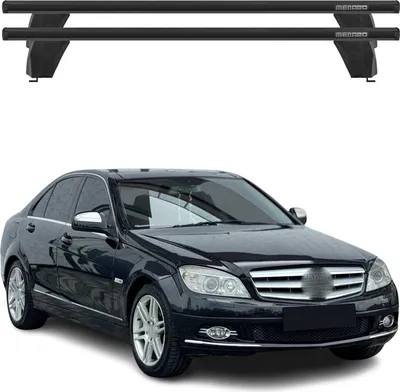 Produktbild von Menabo Dachträger für Mercedes C Klasse W204 2007-2013 ABE Aluminium Schwarz