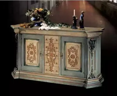 Produktbild von Klassisches Massivholz Sideboard Luxus Kommode Anrichte Wohnzimmer Möbel