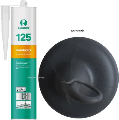 Produktbild von Ramsauer 125 Handwerk 1K Silikon Dichtstoff 310ml Kartusche anthrazit