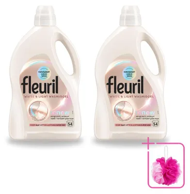 Produktbild von 2 x Fleuril White & Light Flüssigwaschmittel für weiße und helle Wäsche 2,55 l - Sparpackung - 2 Stücke