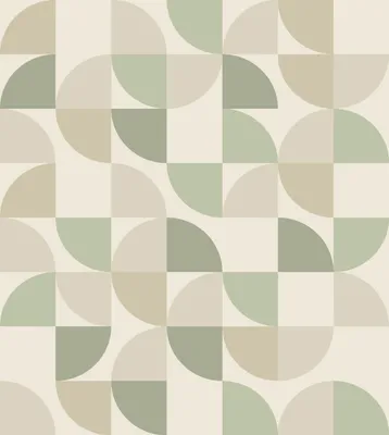 Image de ESTAhome papier peint panoramique formes géométriques beige et vert 250 x 279 cm