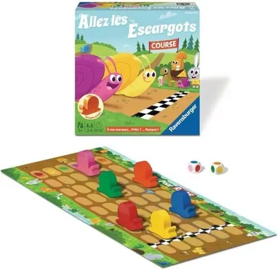 Immagine prodotto di Allez les escargots - Ravensburger - Gioco da tavolo per bambini - Da 2 a 6 giocatori - Da 3 anni in su