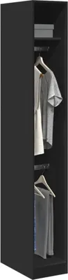 Image de 2025 cloris Armoire Noir 30x50x200 cm Bois composite - Armoires Sale4645471 2parcel