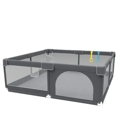Obrázok produktu pre Detská ohrádka, Ochranný uhol, 180x200cm, tmavosivá180200
