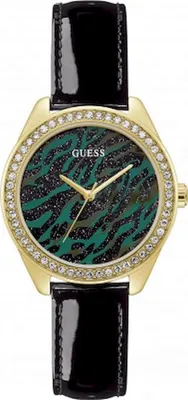 Produktbild von Guess GW0110L1 Damen-Armbanduhr, Edelstahl-Gehäuse, Leder-Armband