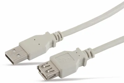 Produktbild von 30cm USB 2.0 Verlängerungskabel (Stecker A - Buchse A)  grau