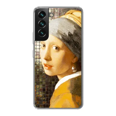 Produktbild von MuchoWow® Handyhülle Schutzhülle Hülle für Samsung Galaxy S22 Mädchen mit Perlenohrring - Vermeer - Kacheln Silikon Softcase Handy Hülle - Mobiltelefonhülle