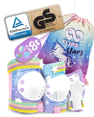 Image de Protège-genoux et coudières pour enfants, avec sac à motif licorne