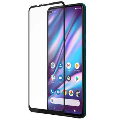A screen protector is shown next to a smartphone.