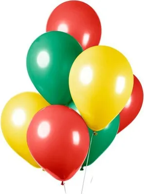 Produktbild von 10 Stück Luftballons rot grün gelb 30 cm Durchmesser biologisch abbaubar