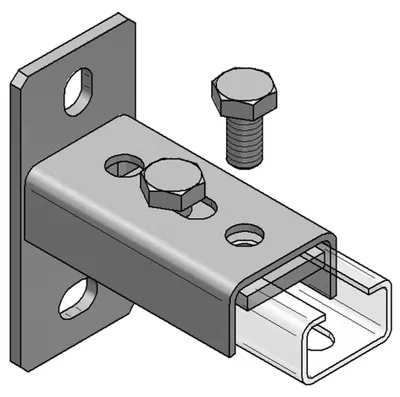 Produktbild von MEFA Halter C-Profil 35 längs, Stex 35, 100x45mm, Stahl S235, verzinkt, 1 Stk.