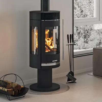 Produktbild von Oranier Rota Twist Kaminofen Stahl Schwarz / Topplatte Stahl