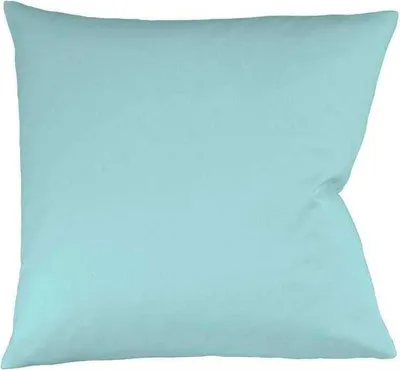 Produktbild von fleuresse Mako Satin Kissenbezug Colours Uni 40x40 cm Türkis