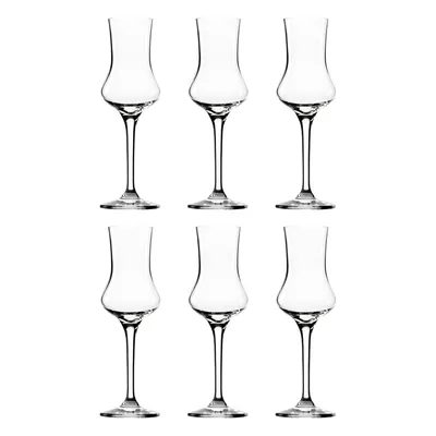 Produktbild von Grappagläser 90 ml, 6er-Set aus Kristallglas im zeitlosen Design, spülmaschinenfest