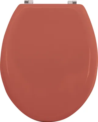 Produktbild von MSV WC Sitz Toilettendeckel MDF Holzkern „Terracotta Rot“ Scharniere aus Edelstahl - hochwertige und stabile Qualität