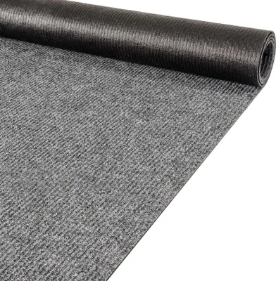 Produktbild von Läufer Teppichläufer Flurläufer Vorleger Teppich STRIBET Streifen Grau Robust Wasserabweisend Breite 100 cm Länge 260 cm
