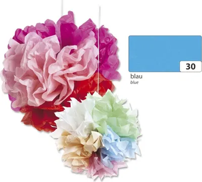 Image de Folia 91030 Soie florale - 50 x 70 cm, 5 feuilles, bleu