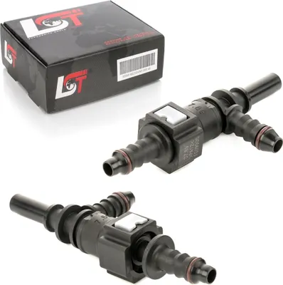 Produktbild von 2x Set T-Stück Kraftstoffleitung Schnellverschluss Kupplung Gegenstück 7,89- 8mm