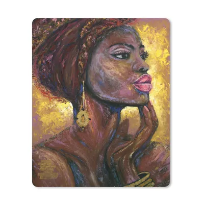Produktbild von MuchoWow® Mauspad Mousepad Gemälde - Ölgemälde - Gold - Frau 30x40 cm - Mousepads - Maus Mat - Pad - Mausunterlage - Mausmatten