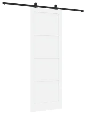 Produktbild von Schiebetür ORKDAL Weiß 83 x 232 cm Massives Kiefernholz