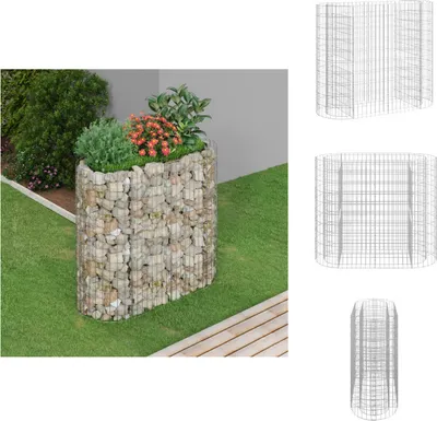 Obrázek produktu pro vidaXL Gabionový záhon Pozinkované železo 120x50x100 cm - Květináče a květináče
