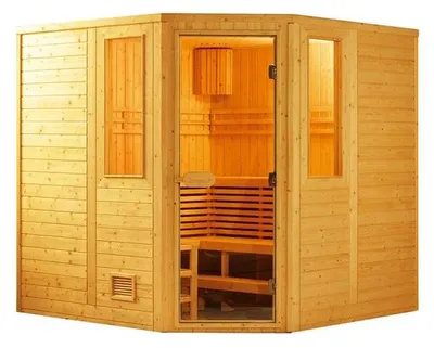Zdjęcie produktu dla Sauna tradycyjna z piecem elektrycznym Pomieszczenie sauny Sauna z litego drewna Sauna parowa