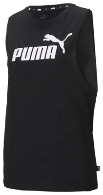Image de PUMA Femmes ESS Cut Off Logo Tank Tee / T-Shirt Chemise de sport Chemise de fitness, Taille:XS / 34, Couleur:Noir (Puma Black)