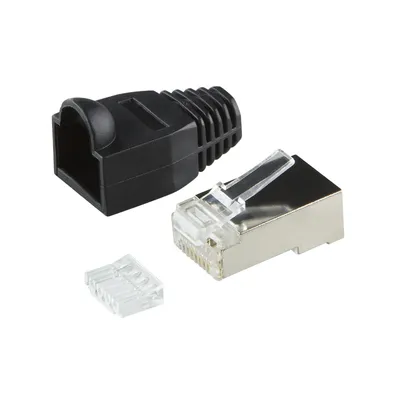 Immagine prodotto di Logilink Steckverbinder CAT6 RJ45 100er Set, geschirmt, sw.